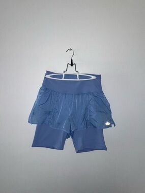 ALO Yoga Two-in-One Layered Blue Athletic Short